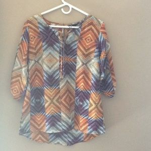 3/4 sleeve boho blouse